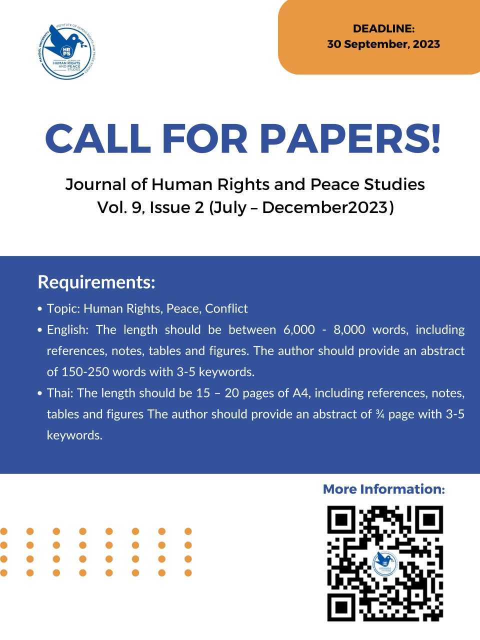 Call For Paper Journal Vol 9 Issue 2 Call For Paper Journal Vol 9 Issue 2